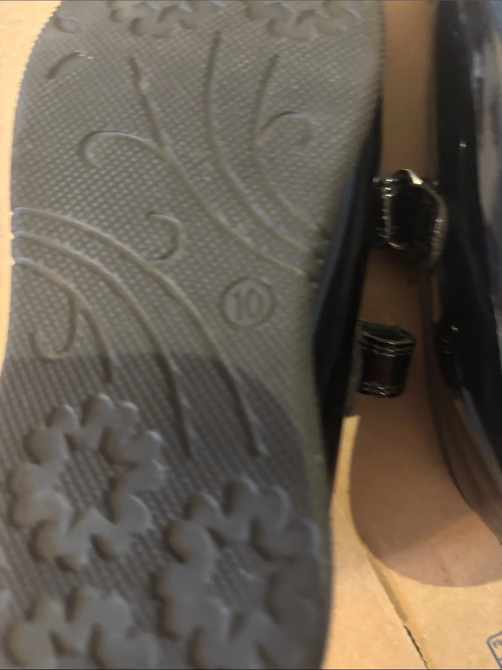 Rachel Shoes Black Patent Mary Jane with Butterfly Appliqués